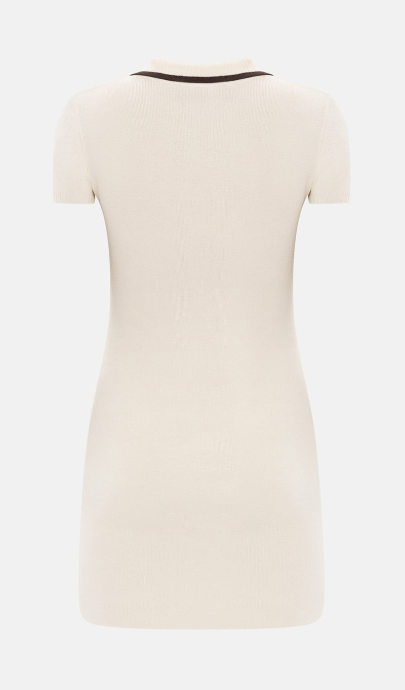 Knitted With Contrast Edge Mini Dress