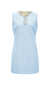 Sequin Boucle Mini Dress