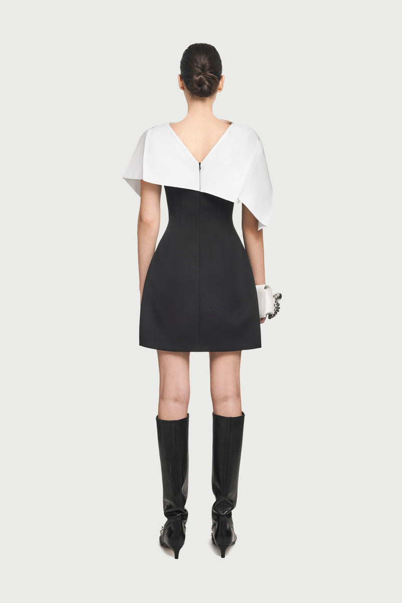 Cape-Style Sleeveless Dress