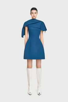 Cape-Style Sleeveless Dress