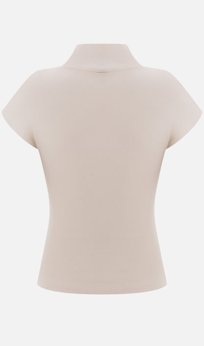 Sleeveless Knitted With Pleats Top