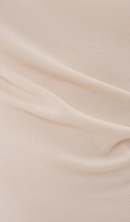 Sleeveless Knitted With Pleats Top