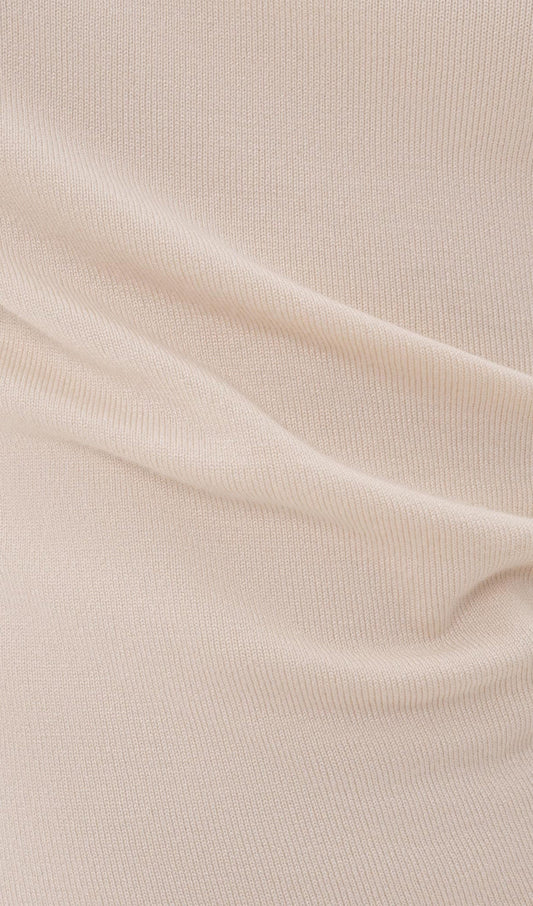 Sleeveless Knitted With Pleats Top