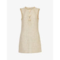 woven-blend mini dress