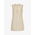 woven-blend mini dress