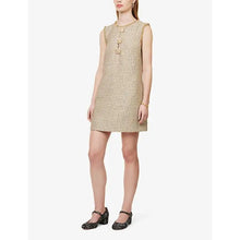 woven-blend mini dress