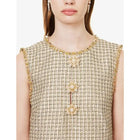 woven-blend mini dress