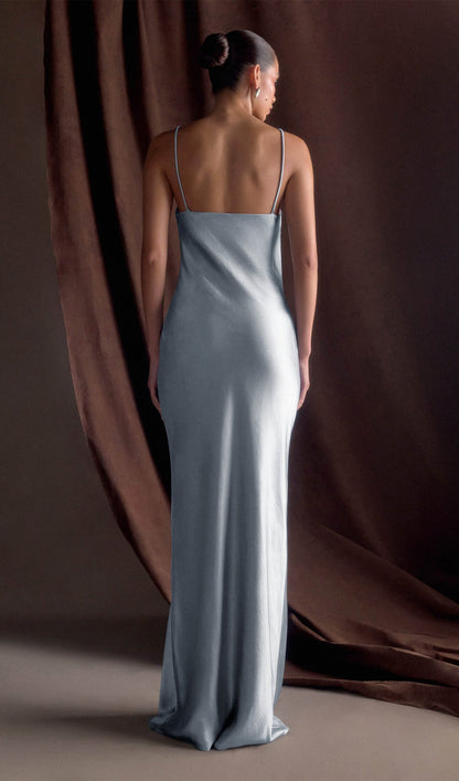 Sweetheart Satin Maxi Dress