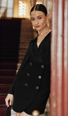 Combo With Wrap Bodice Mini Dress