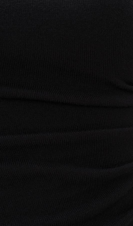 Sleeveless Knitted With Pleats Top