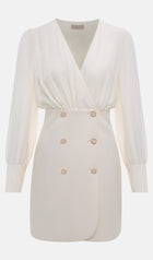 Combo With Wrap Bodice Mini Dress