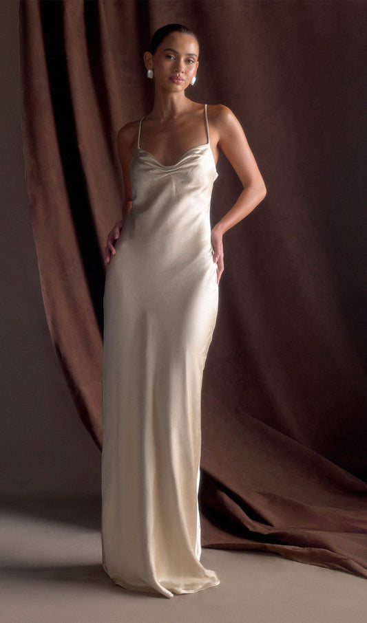 Sweetheart Satin Maxi Dress