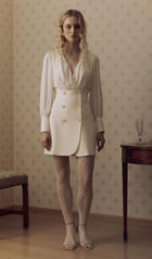 Combo With Wrap Bodice Mini Dress