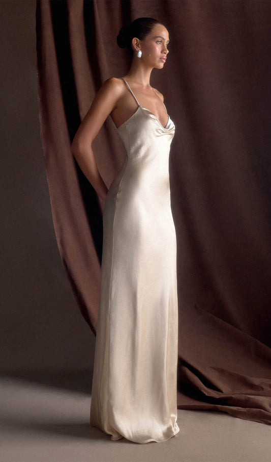 Sweetheart Satin Maxi Dress
