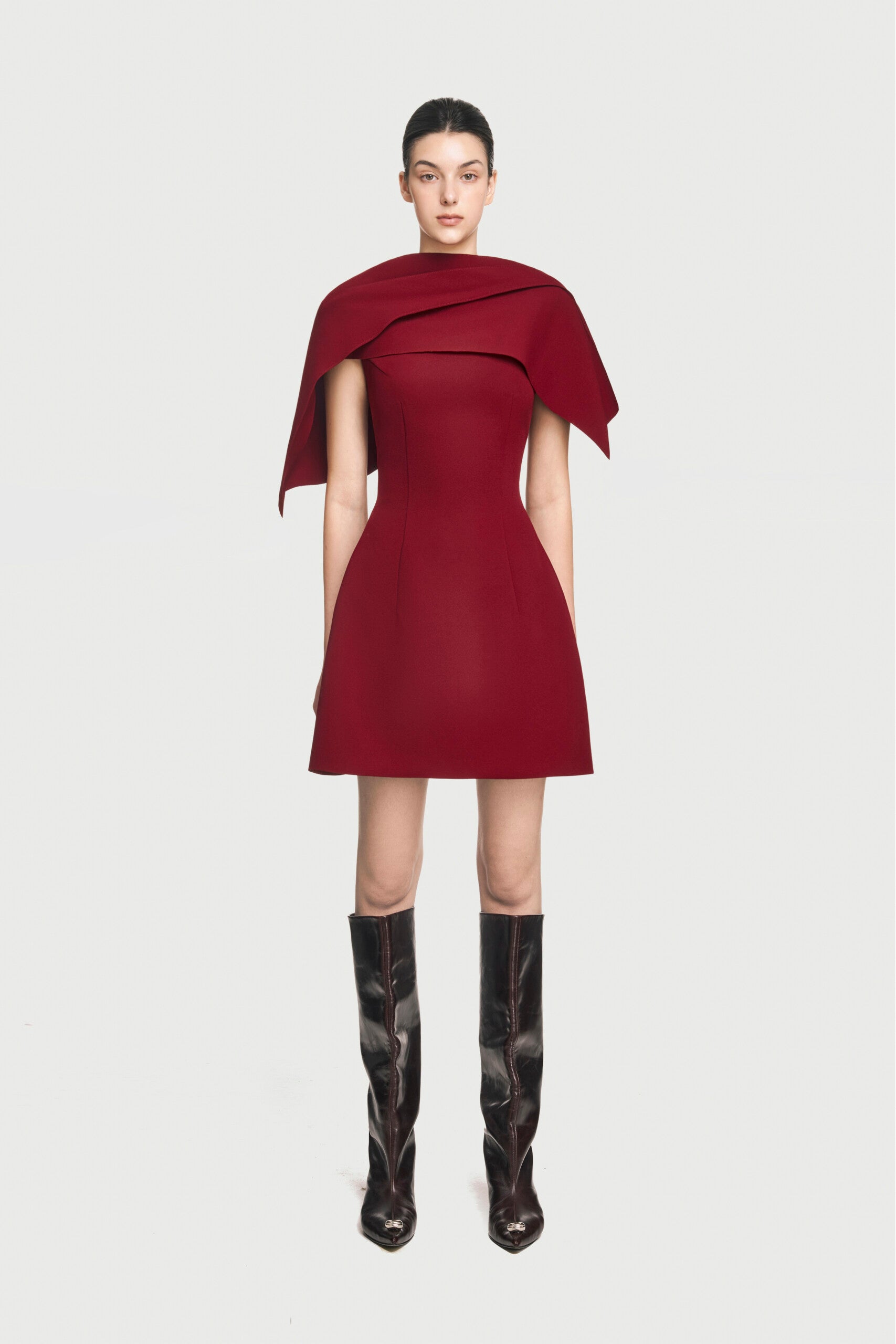 Cape-Style Sleeveless Dress