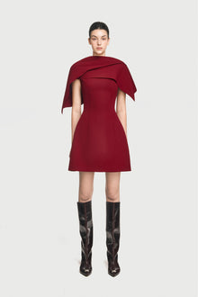 Cape-Style Sleeveless Dress