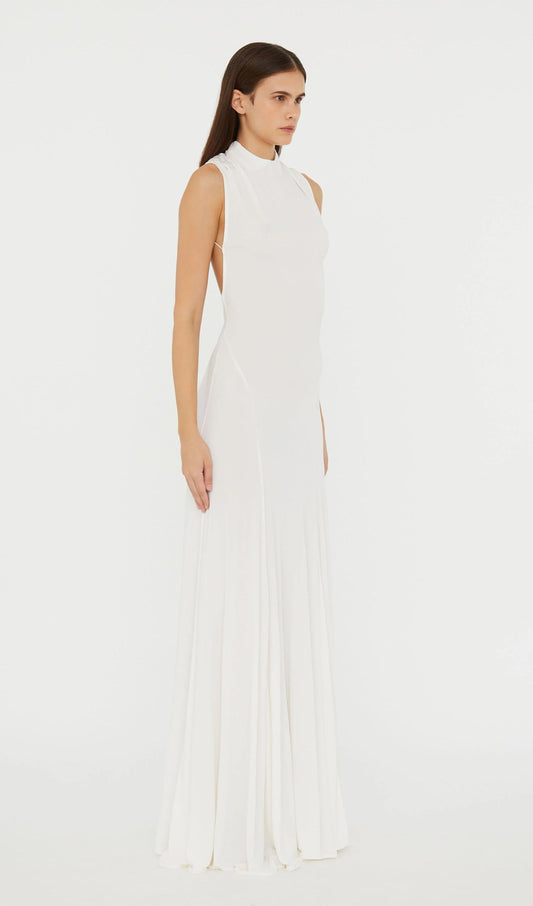 Halter Open Back Maxi Dress