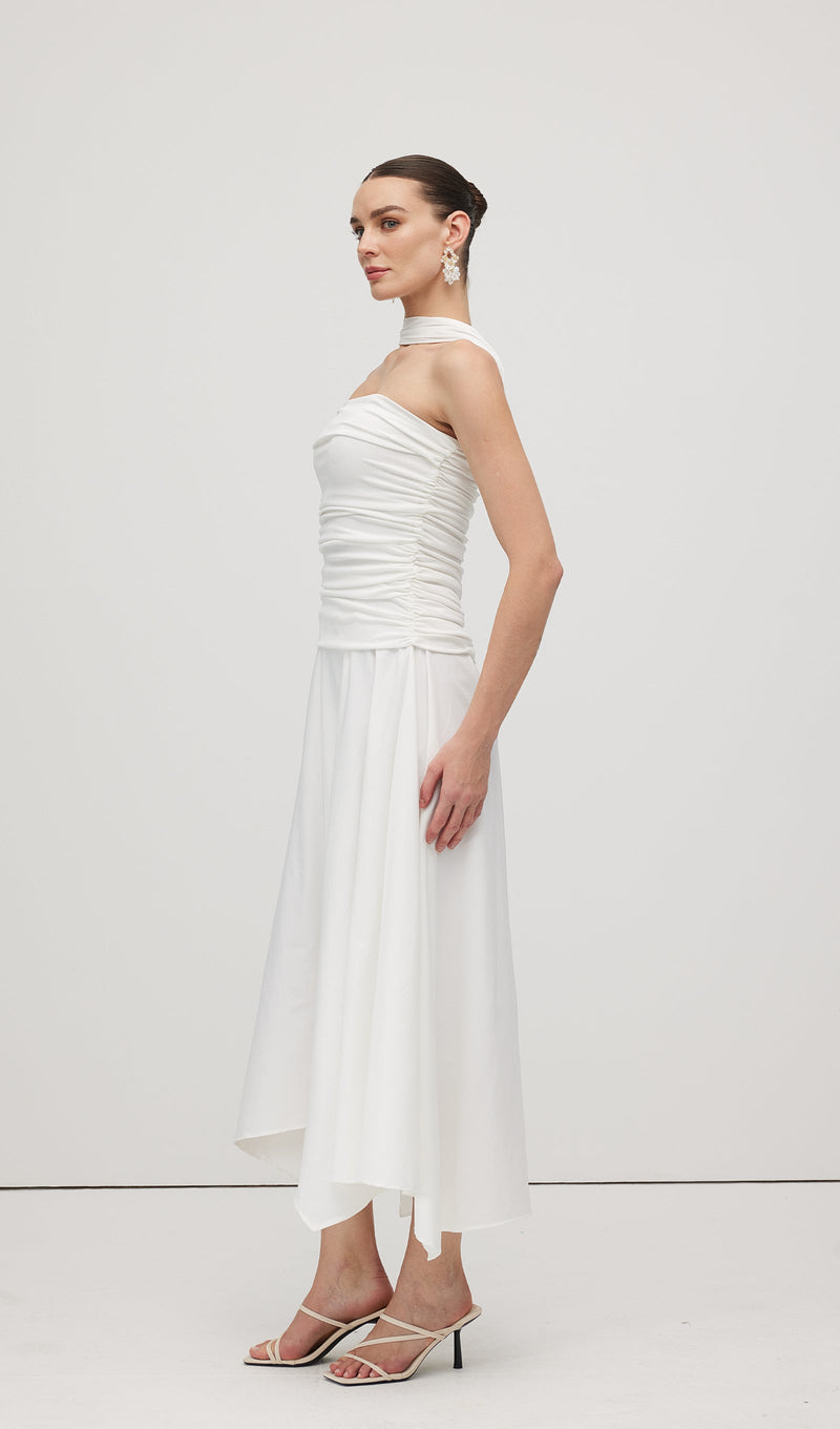 Halter Neck Tube Midi Dress