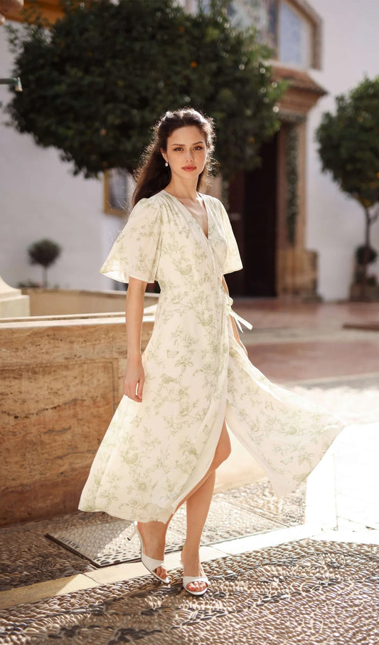 Flora Wrap Midi Dress