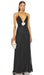 V Neck Halter Midi Dress