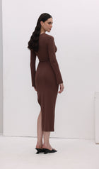 Cut Out Split Midi Dress