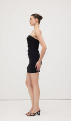 Strapless Diamond Embellished Mini Dress