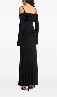 Off Shoulder Slip Maxi Dress