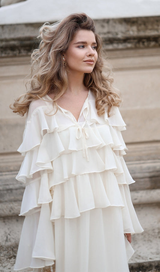 Airy With Ruffles Maxi Dress