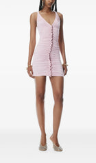 Sheer Ruffled Tank Mini Dress