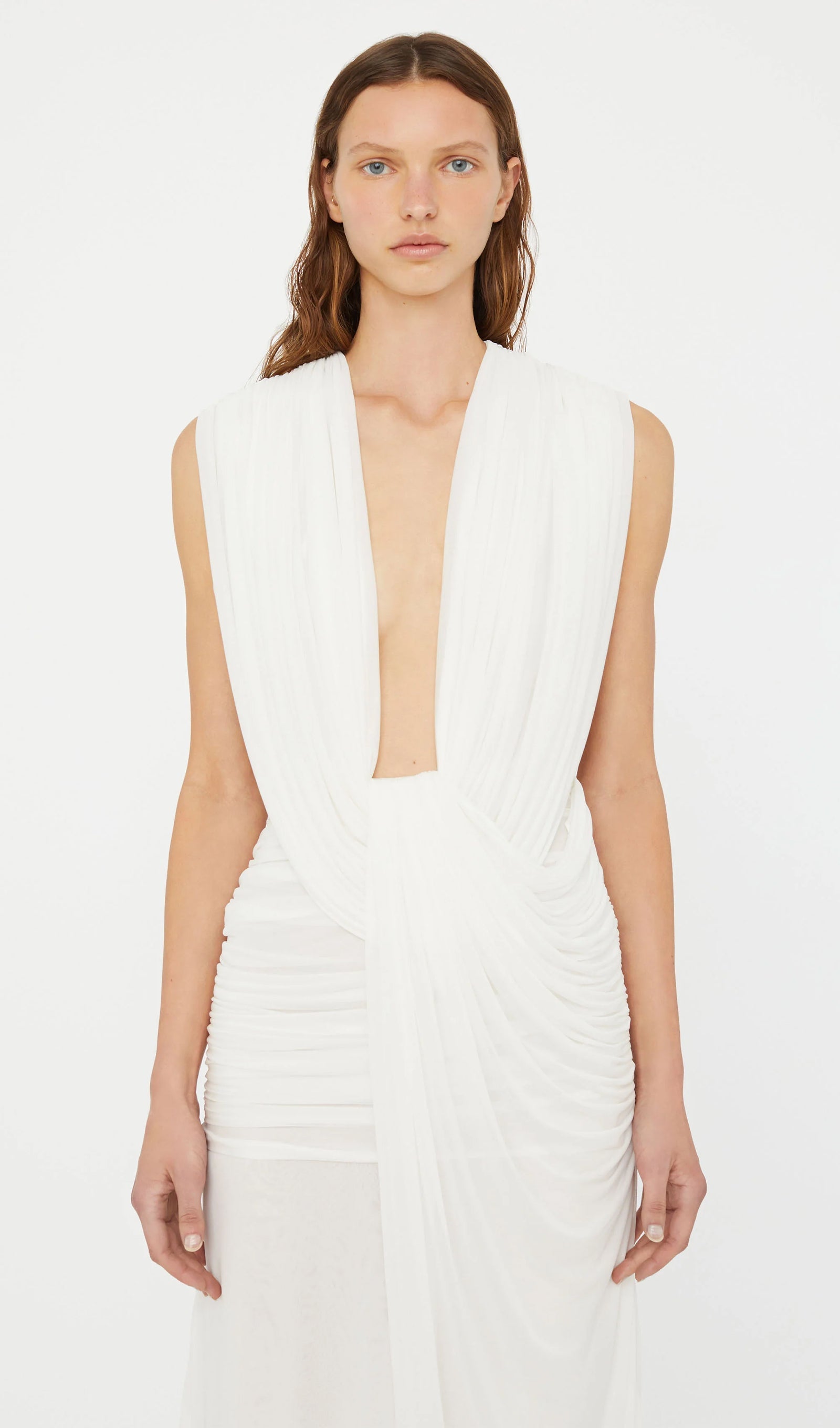 Ripple Drape Maxi Dress