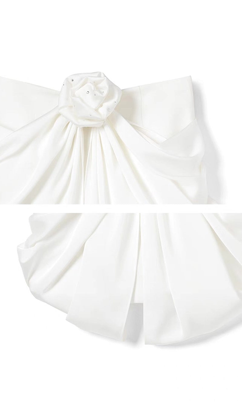 Satin Pleated Mini Skirt
