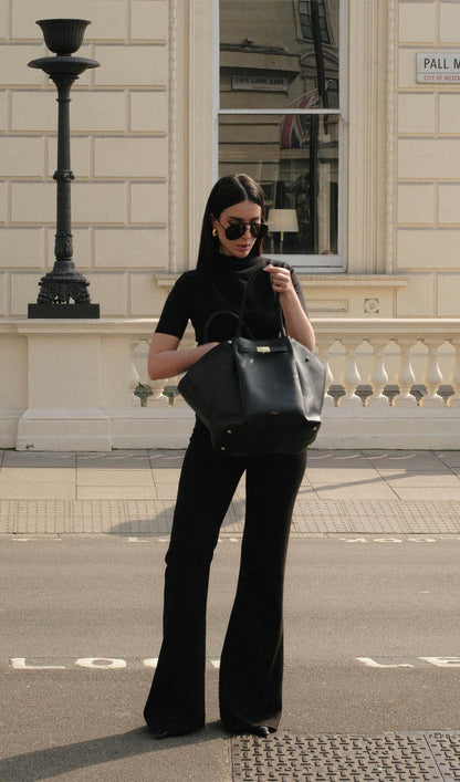 Knitted Top With High Collar