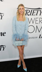 Sequin Boucle Feather Mini Dress