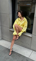 Solid Lantern Sleeve Shirt Top