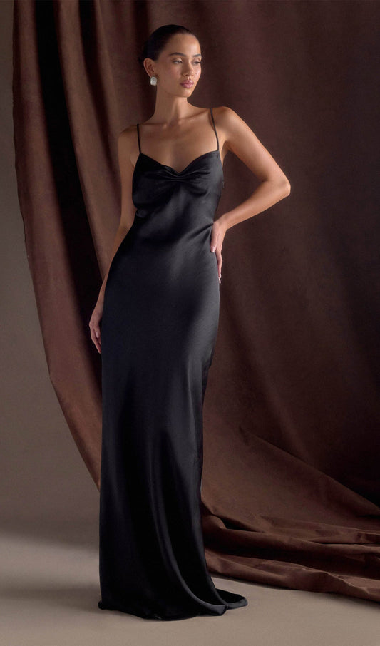 Sweetheart Satin Maxi Dress