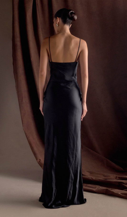 Sweetheart Satin Maxi Dress