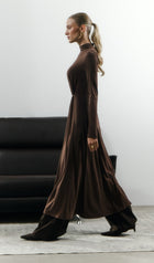 Jersey Metallic Decor Maxi Dress