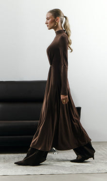 Jersey Metallic Decor Maxi Dress
