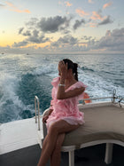 V-Neck Off-Shoulder Layered Ruffled Sleeveless Mini Dress