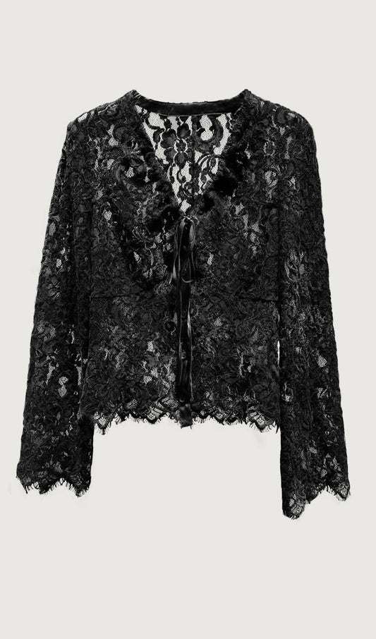 Hollow Out Lace Top