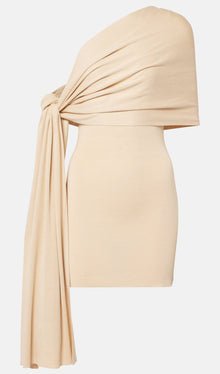 One Shoulder Lace Up Mini Dress