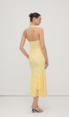 Halter Lace Midi Dress