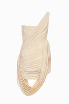 One-Shoulder Bandeau-Style Ruched Mini Evening Dress