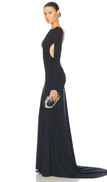 Jersey Open Back Maxi Dress