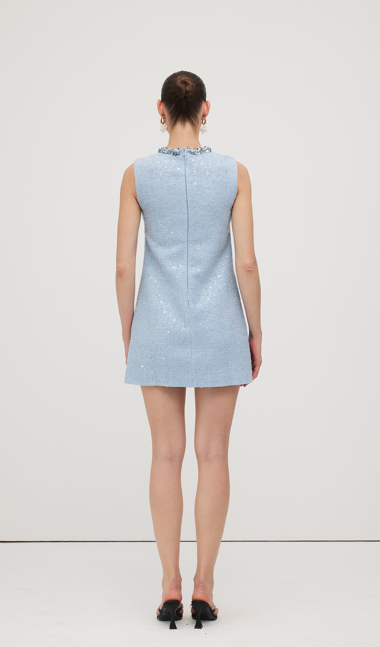 Sequin Boucle Mini Dress