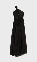One Shoulder Ruffled Maxi Dress