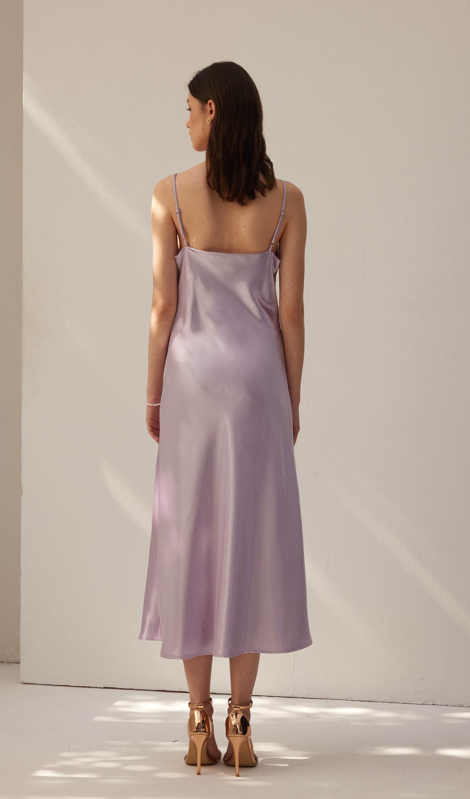 Satin Vest Midi Dress