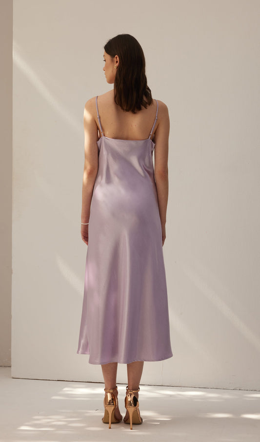 Satin Vest Midi Dress