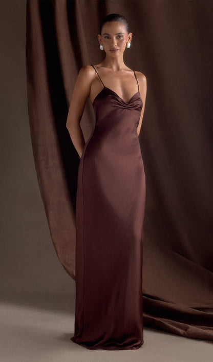 Sweetheart Satin Maxi Dress