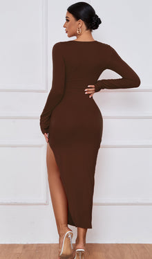 Cut Out Split Midi Dress